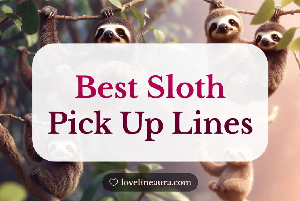 Sloth Pickup Lines