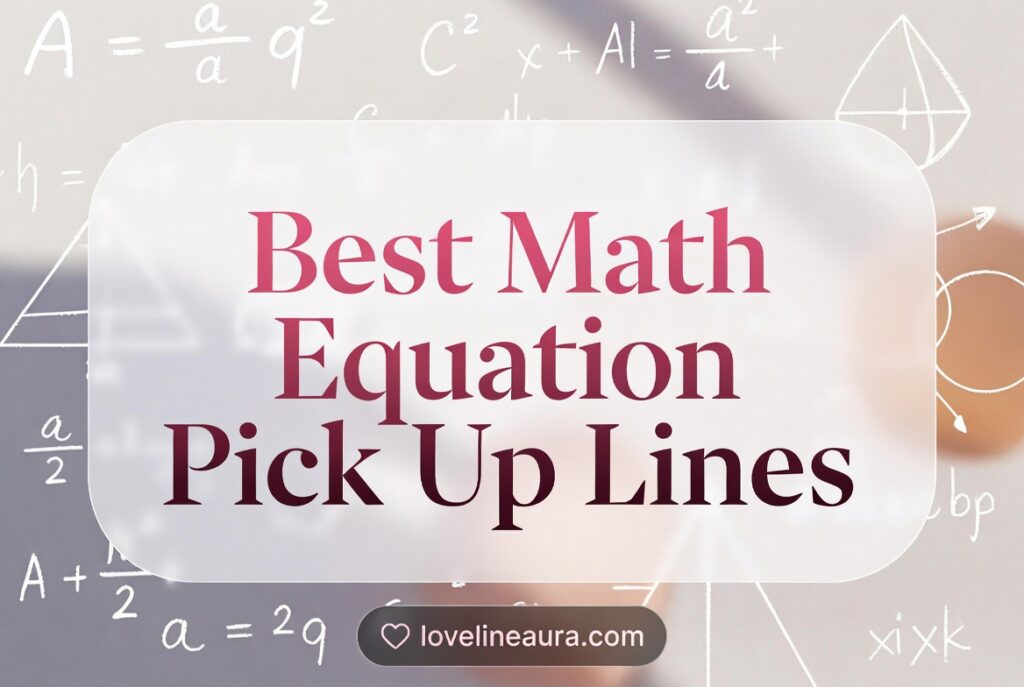 Math Equation Pickup Lines