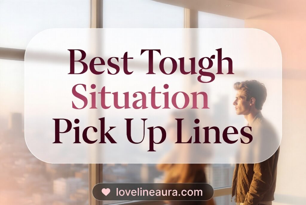 Tough Situation Pickup Lines