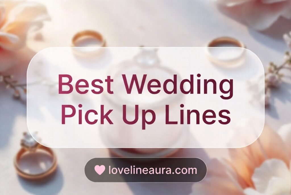 Wedding Pickup Lines