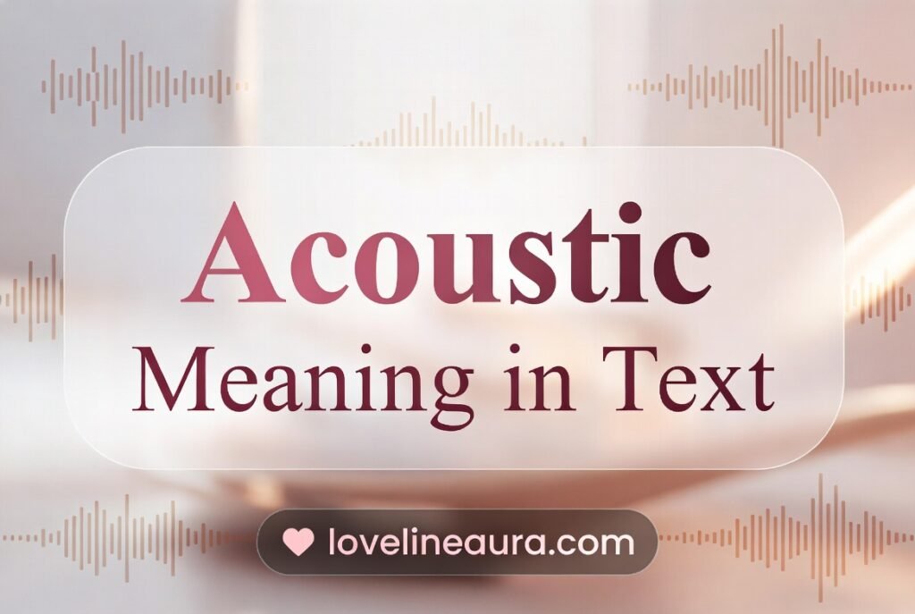 Acoustic Meaning in Text