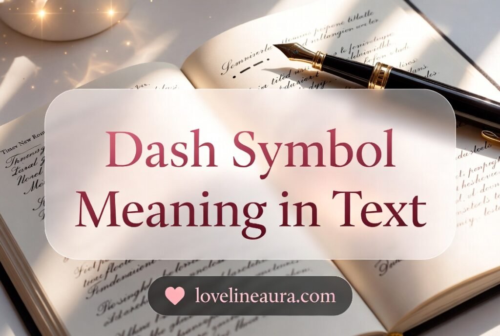 Dash Symbol Meaning in Text