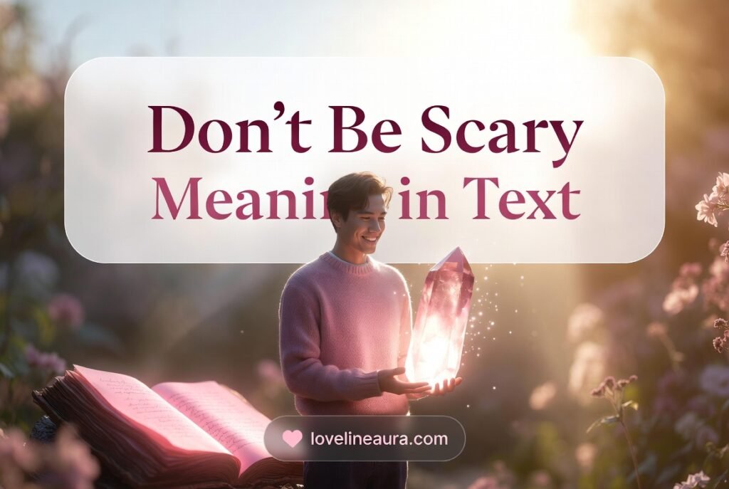 Don’t Be Scary Meaning in Text
