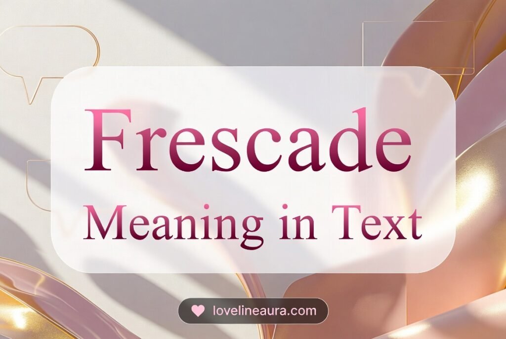 Frescade Meaning in Text