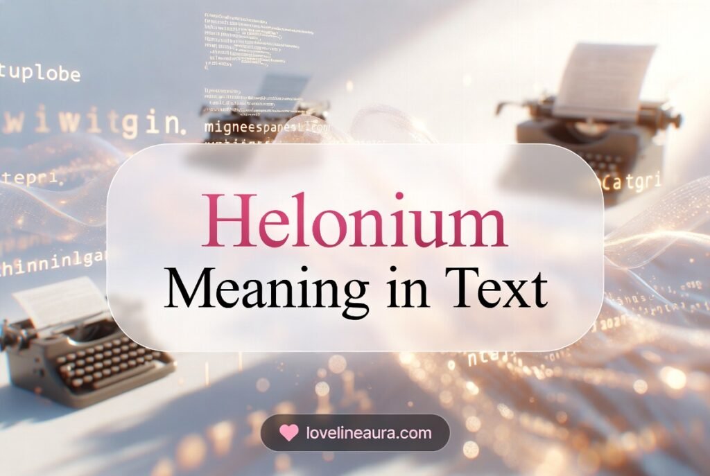 Helonium Meaning in Text