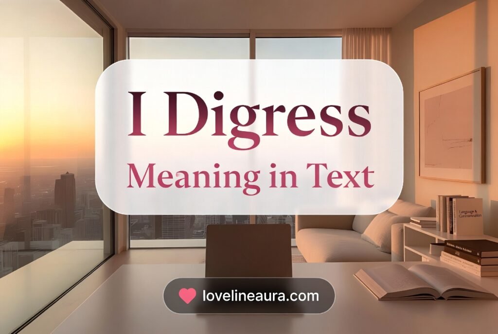 I Digress Meaning in Text