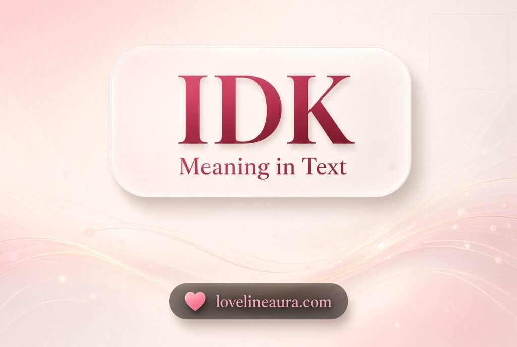 IDK Meaning in Text