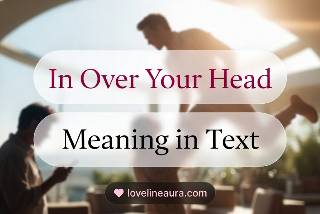 In Over Your Head Meaning in Text