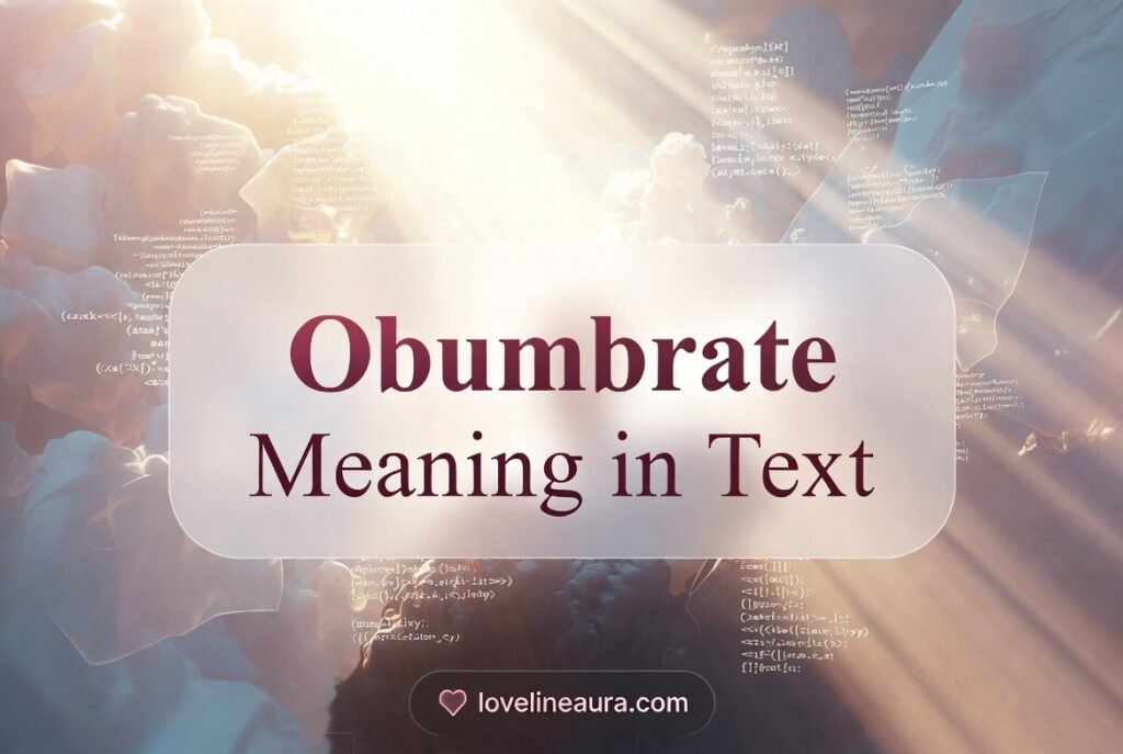 Obumbrate Meaning in Text