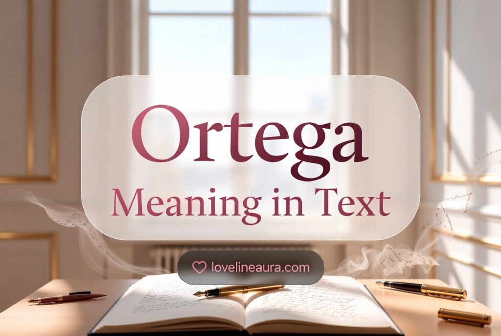 Ortega Meaning in Text