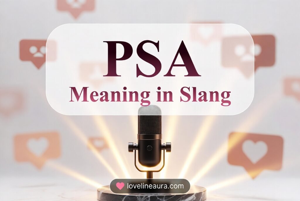 PSA Meaning in Slang