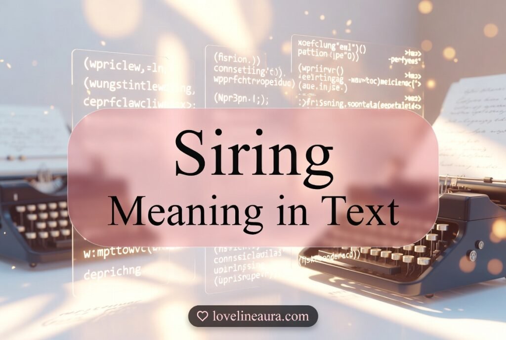 Siring Meaning in Text