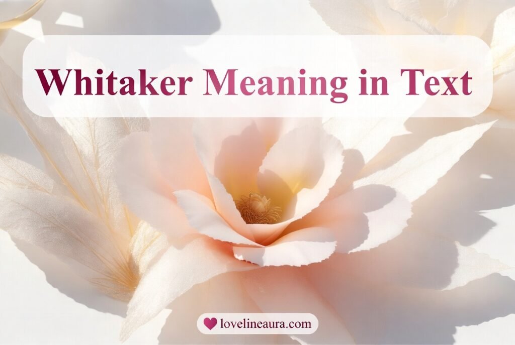 Whitaker Meaning in Text